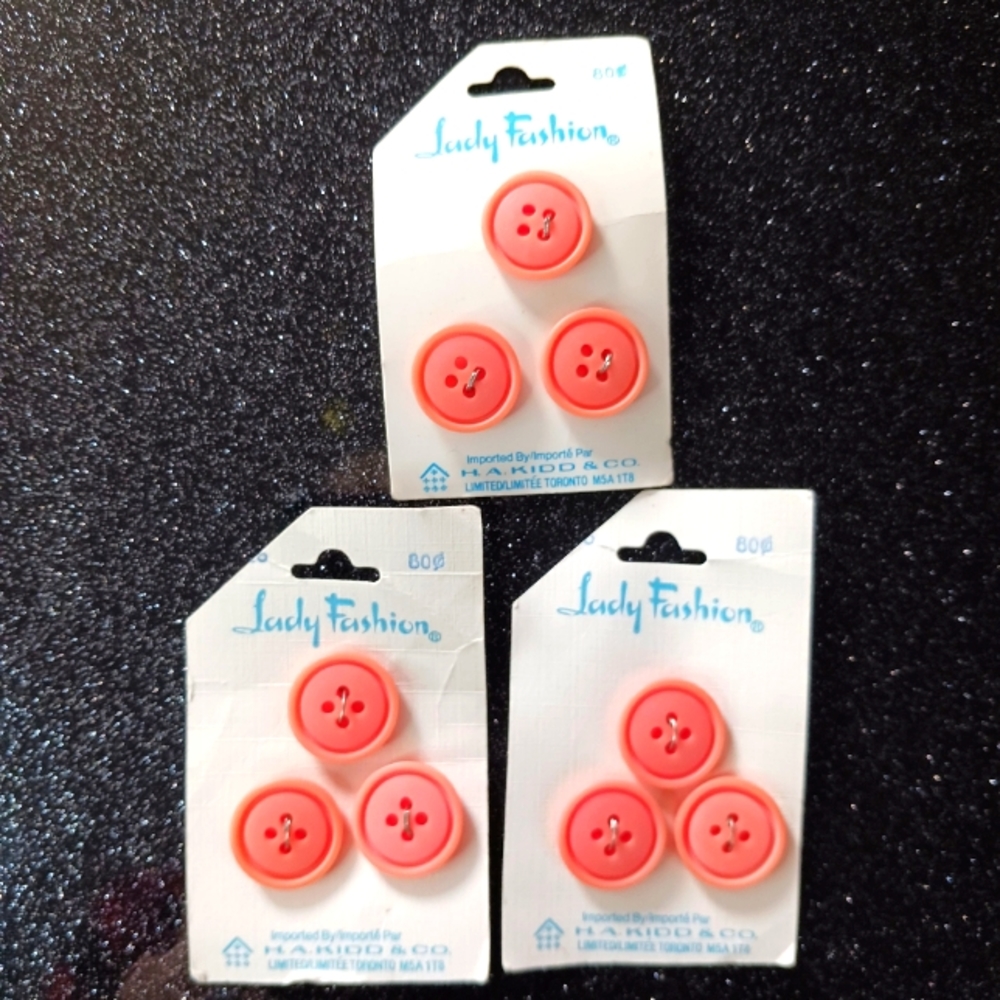 Salmon Vintage Button Bundle.